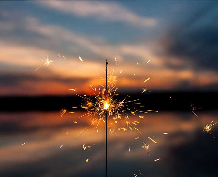 Sunset sparkler